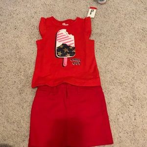 4of July outfit Tank Top plus Skirt